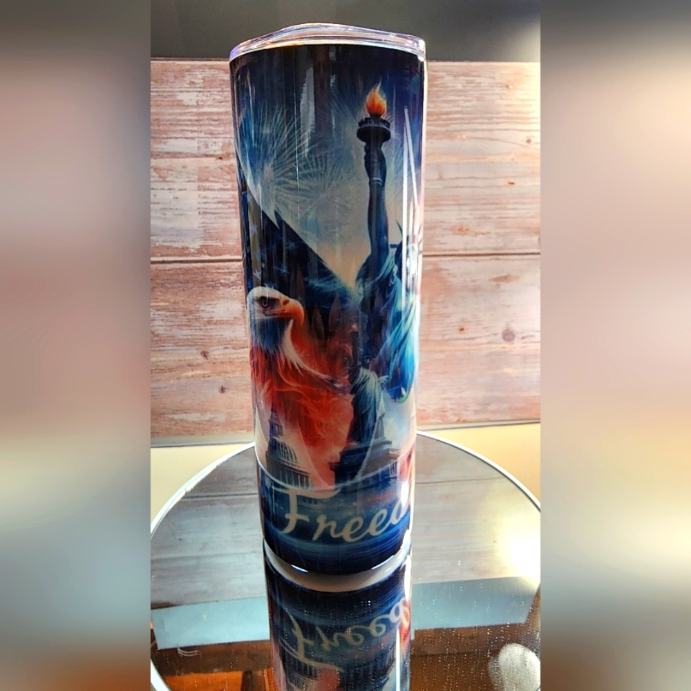 Happy 4th of July "FREEDOM", 20oz  Tumbler